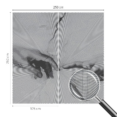 3D fototapet med motiv av hypnotiska händer