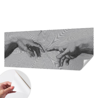 3D fototapet med motiv av hypnotiska händer