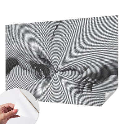 3D fototapet med motiv av hypnotiska händer