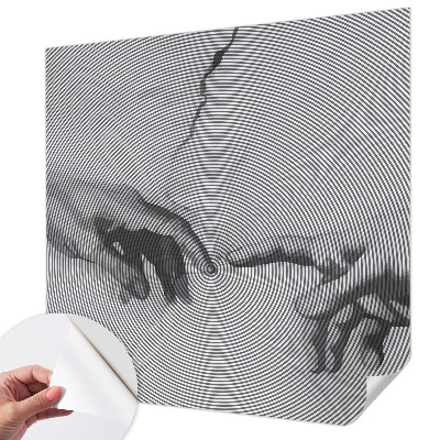 3D fototapet med motiv av hypnotiska händer