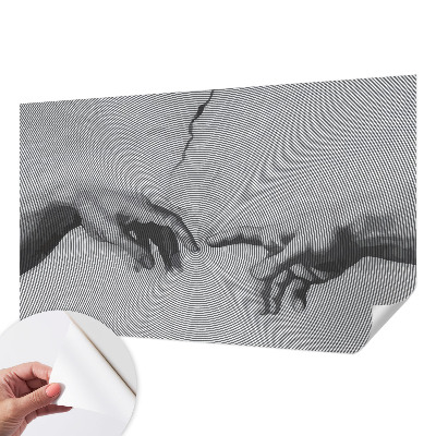 3D fototapet med motiv av hypnotiska händer