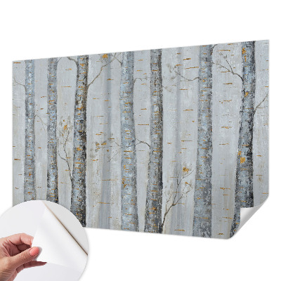 Fototapet barnrum Björkar