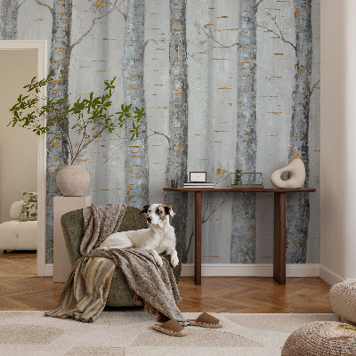 Fototapet barnrum Björkar