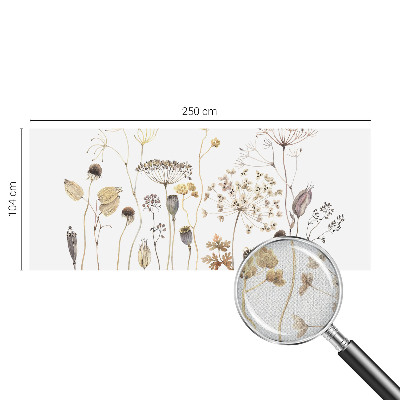 Självhäftande fototapet med motiv av vildblommor
