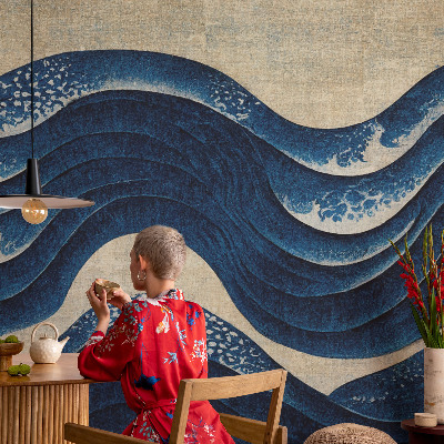 Fototapet barn med motiv av oceaniska former