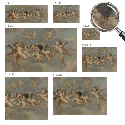 Fototapet för barn med änglafigurer