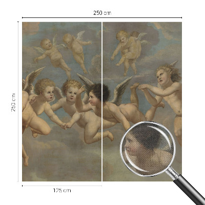 Fototapet för barn med änglafigurer