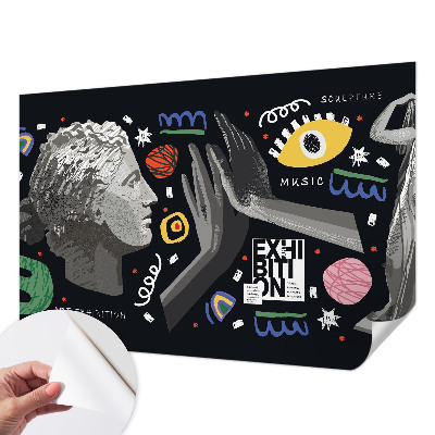 Självhäftande fototapet En färgstark utställning