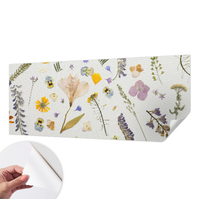3D fototapet med motiv av vårblommor
