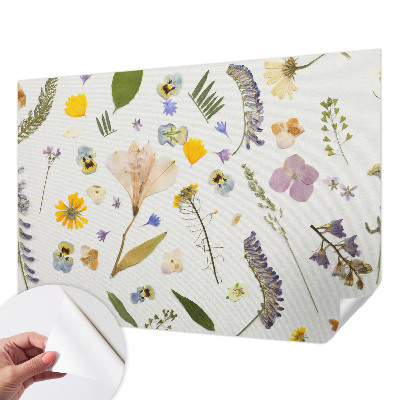 3D fototapet med motiv av vårblommor