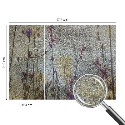 Peel and stick fototapet med motiv av vildblommor