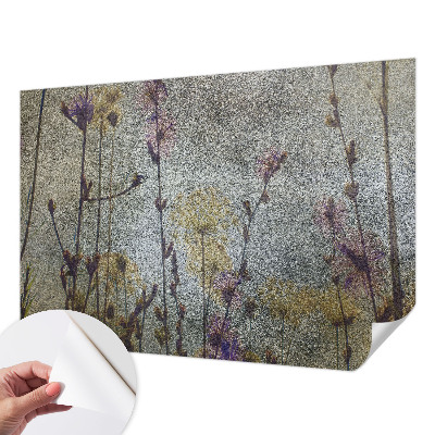 Peel and stick fototapet med motiv av vildblommor