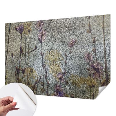 Peel and stick fototapet med motiv av vildblommor