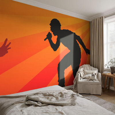 Fototapet barn med rytmisk scen i lekfull design