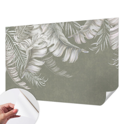 Peel and stick fototapet med motiv av delikata blad