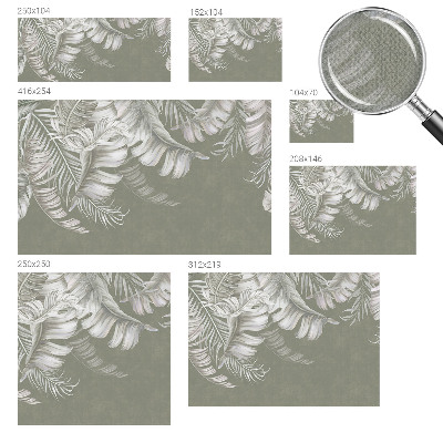 Peel and stick fototapet med motiv av delikata blad