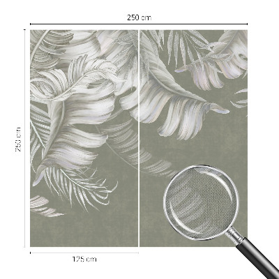 Peel and stick fototapet med motiv av delikata blad