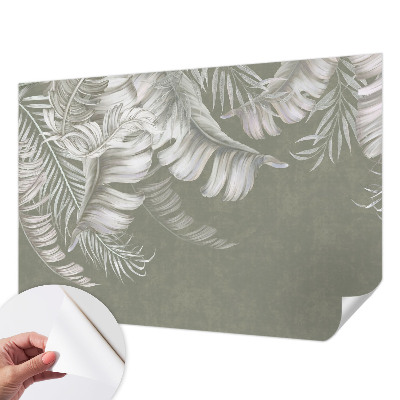 Peel and stick fototapet med motiv av delikata blad