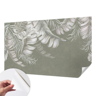 Peel and stick fototapet med motiv av delikata blad