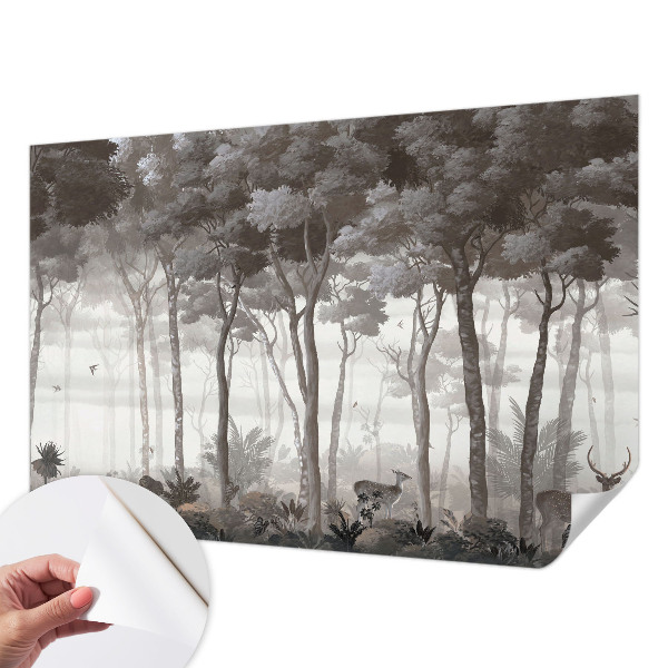 3D fototapet med motiv av en förtrollande skog