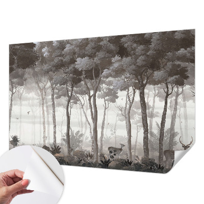 3D fototapet med motiv av en förtrollande skog