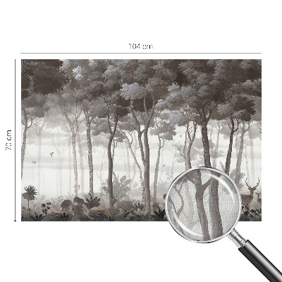 3D fototapet med motiv av en förtrollande skog