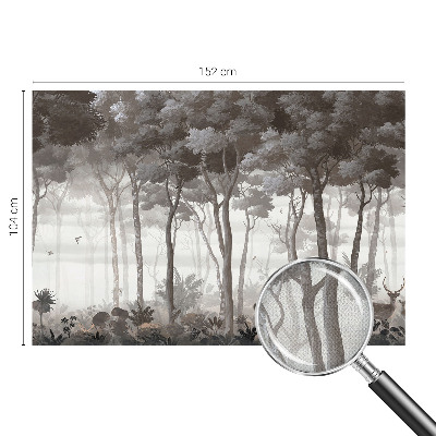 3D fototapet med motiv av en förtrollande skog
