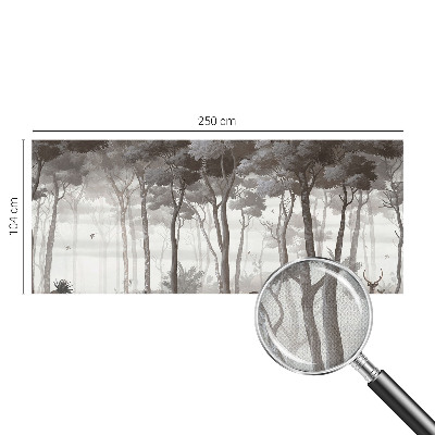 3D fototapet med motiv av en förtrollande skog
