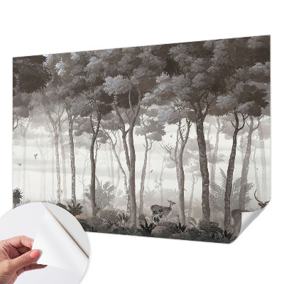 3D fototapet med motiv av en förtrollande skog