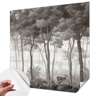 3D fototapet med motiv av en förtrollande skog