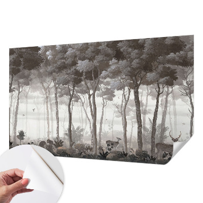 3D fototapet med motiv av en förtrollande skog