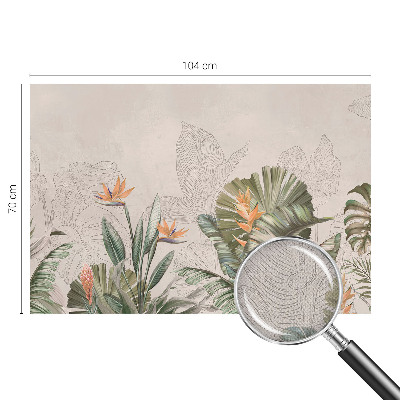 Fototapet barnrum med tropiska blommor