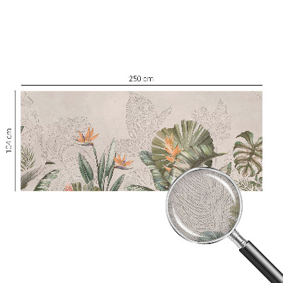 Fototapet barnrum med tropiska blommor
