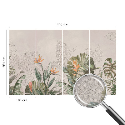 Fototapet barnrum Tropiska blommor