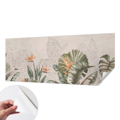 Fototapet barnrum med tropiska blommor