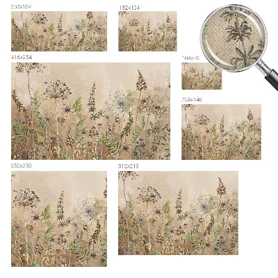 Självhäftande fotovägg med rustika blommotiv