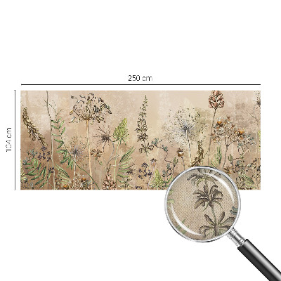 Självhäftande fotovägg med rustika blommotiv