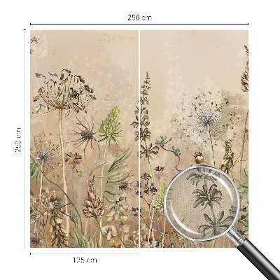 Självhäftande fotovägg med rustika blommotiv