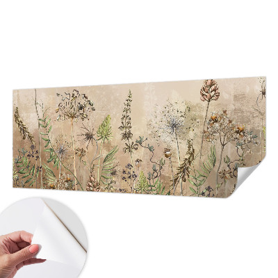 Självhäftande fotovägg med rustika blommotiv