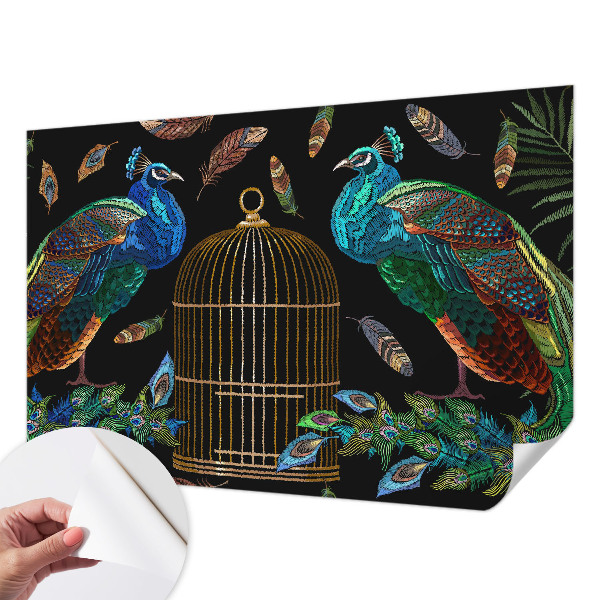 Självhäftande fotovägg Påfågelbild