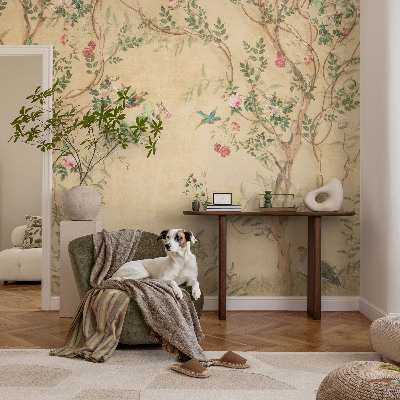 Fototapet barnrum med blommiga accenter