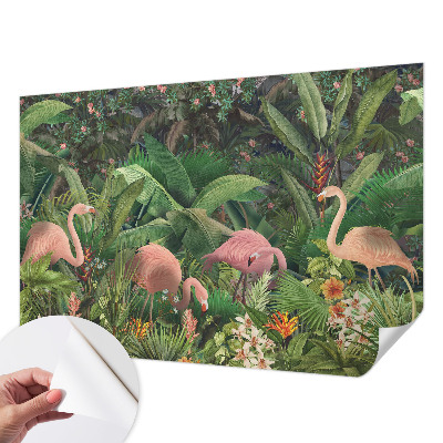Fototapet barn med rosa flamingor