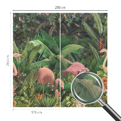 Fototapet barn med rosa flamingor