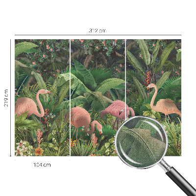 Fototapet barn med rosa flamingor