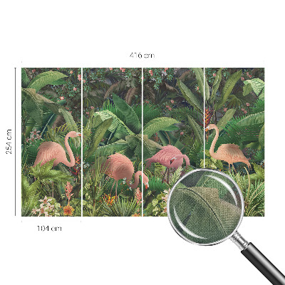 Fototapet barn Rosa flamingor