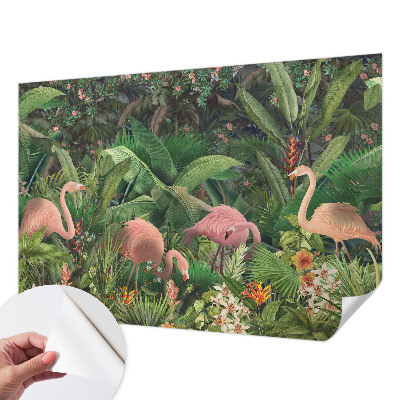 Fototapet barn med rosa flamingor