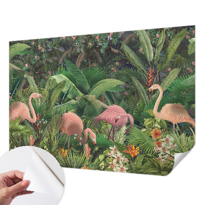 Fototapet barn med rosa flamingor