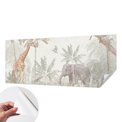 3D fototapet med motiv av en tropisk oas