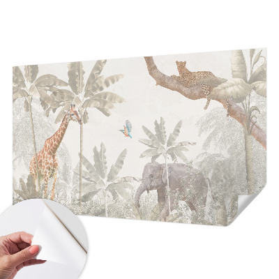 3D fototapet med motiv av en tropisk oas