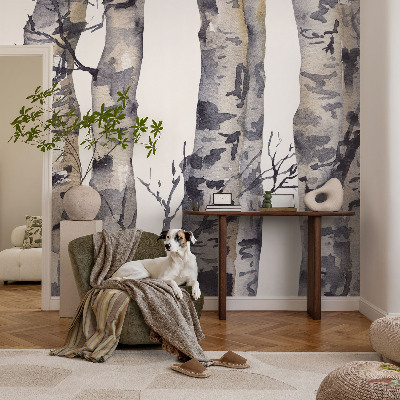 Fototapet för barn med motiv av en aspskog